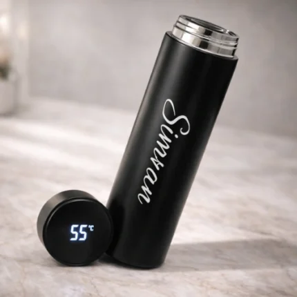 Personalised temperature water bottle gift curated by Tohfa Riwaz