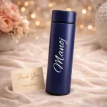 Gift your loved ones a personalized smart vacuum flask that reminds them of you with every sip. The touch temperature sensor lets you instantly check the water temperature. Made from food-grade stainless steel, it is durable, dustproof, and waterproof. The anti-slip silicone base adds stability and protection. Perfect for gym, travel, office, home, and outdoor activities
