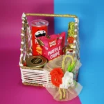 Premium Chocolate & Nuts Gift Hamper in Decorative Basket - Image 3
