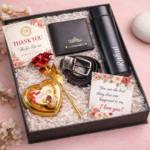 Personalized Premium Men’s Gift Box with Wallet, Belt & Bottle | Luxury Gift by Tohfa Riwaz - Image 4