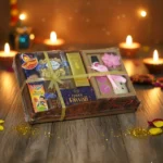 Fragrance dispenser chocolate and nuts gift hamper in decorative wooden tray by Tohfa Riwaz Mohali