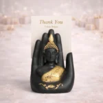 Customized couple travel gift with passport covers wallets and Buddha statue