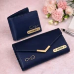 Personalized Couple Wallet Gift Set | Custom Name Men & Women Wallets - Image 3