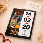 Personalised wall photo frame with date saver design