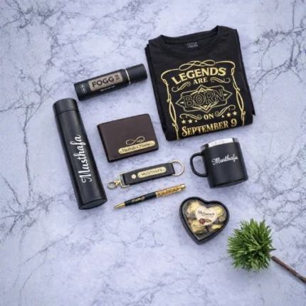Birthday Gift Hamper for Men | Printed T-Shirt, Wallet & Fogg Deo