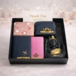 Personalized Couple Passport Cover & Wallet Gift Hamper with Buddha Statue - Image 4