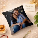 Personalized hug cushion with cute bear design curated by Tohfa Riwaz