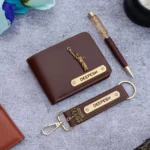 Personalized Birthday Gift for Men | Premium Wallet | Pen & Keychain Combo - Image 3