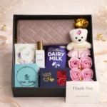 Luxury Personalized Gift Hamper for Her | Clutch, Teddy, Jewellery & Chocolates – Tohfa Riwaz - Image 3