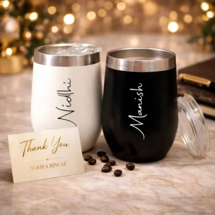 Vacuum insulated hot and cold coffee mug gift curated by Tohfa Riwaz